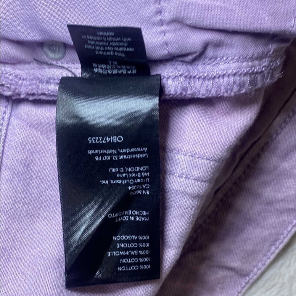 BDG Purple High Waist Denim Shorts Frayed Hem NWNT - Picture 7 of 8